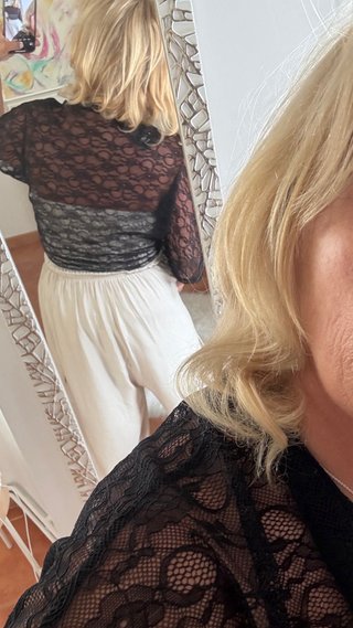 Bolero encaje negro talla única