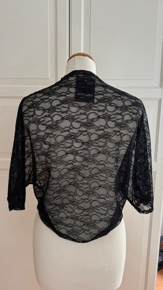 Bolero encaje negro talla única