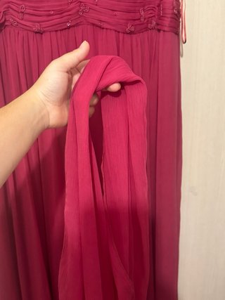 Vestido burdeos Corte Inglés