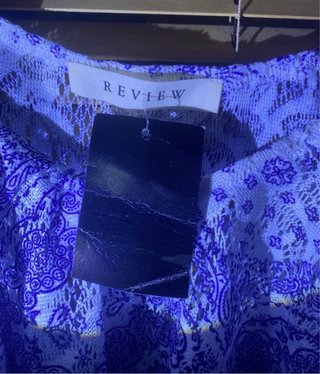 Top volantes encaje azul y blanco Review