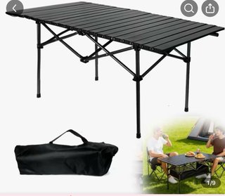 Mesa plegable camping aluminio y tela
