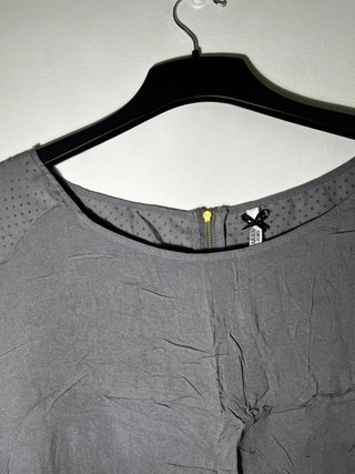 Blusa Stradivarius gris manga 3/4 XL
