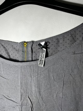 Blusa Stradivarius gris manga 3/4 XL