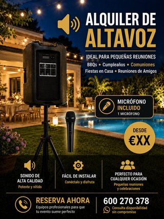 Alquiler Altavoz Bluetooth Negro