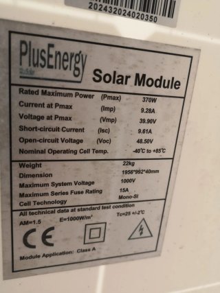 4 Placas Solares 370W