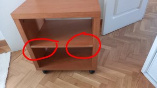 Mueble auxiliar con ruedas