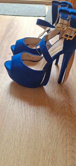 Zapatos de fiesta azul talla 37