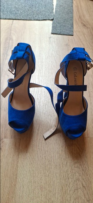 Zapatos de fiesta azul talla 37