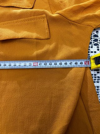 Blusa mostaza manga larga lazo XL
