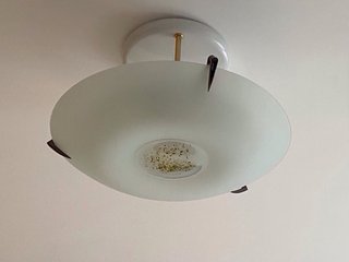 Lámpara de techo cristal y metal