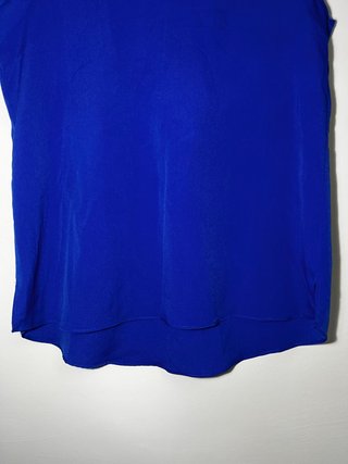 Blusa Menglu Fashion azul bordada Talla L
