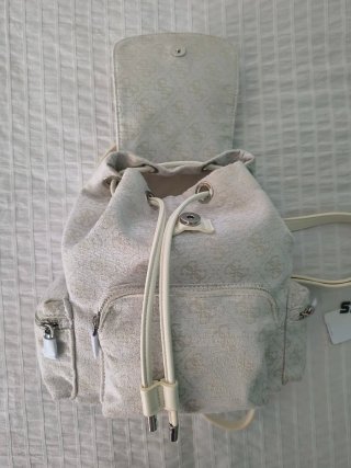 Mochila Guess Beige/Blanca Nueva