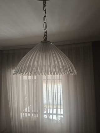 Lámpara de techo colgante de cristal y metal