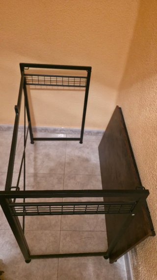 Escritorio plegable metal y madera