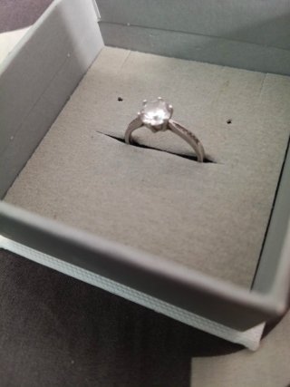 Anillo compromiso Lotus plata