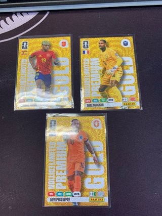 Lote 3 Cromos Adrenalyn XL Premium Gold