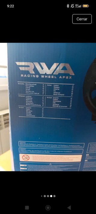 Volante Hori RWA Racing Wheel + Pedales PS4/PS3/PC