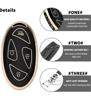 FUNDA + LLAVERO PARA HYUNDAI KONA 7 BOTONES