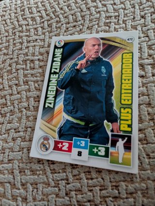 Cromo de fútbol Zidane Entrenador