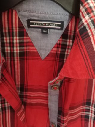 Camisa Tommy Hilfiger cuadros niña T16