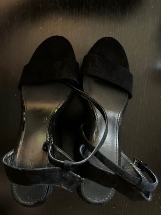 Sandalias negras plataforma ancho