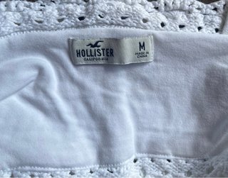 Top crochet blanco Hollister