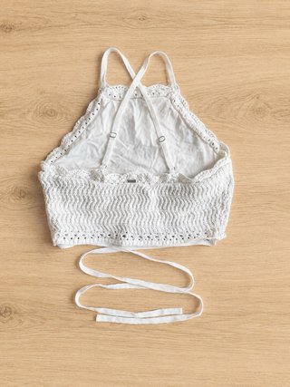 Top crochet blanco Hollister