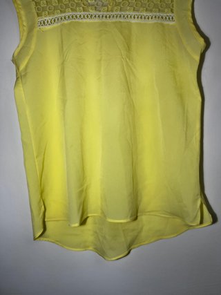 Blusa amarilla bordada Menglu Fashion Talla L