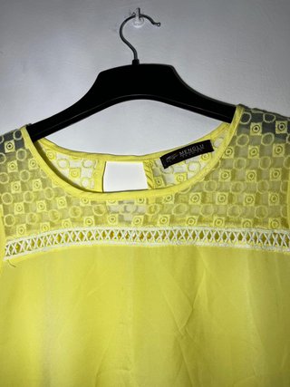 Blusa amarilla bordada Menglu Fashion Talla L