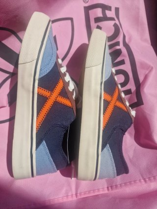 Zapatillas Munich Hombre Mujer Azul Marrón