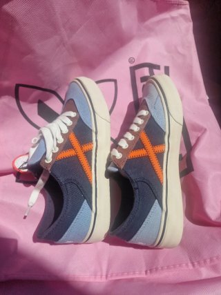 Zapatillas Munich Hombre Mujer Azul Marrón