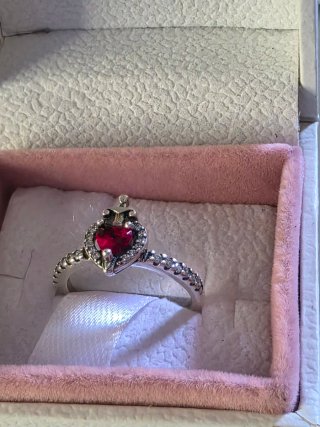 Anillo Pandora Corazón Rojo Disney