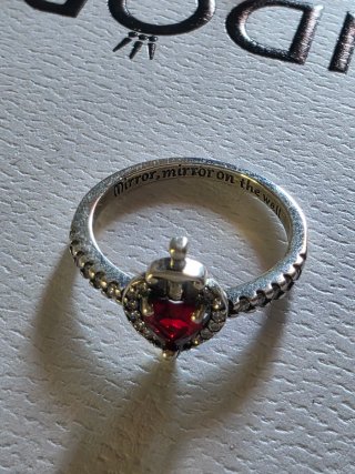 Anillo Pandora Corazón Rojo Disney