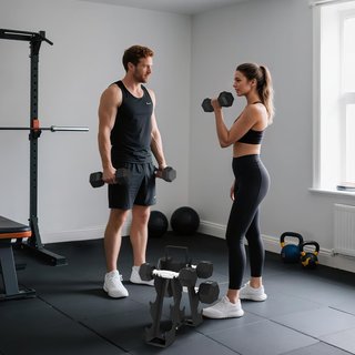 Set di Manubri Palestra con Supporto, Peso Totale
