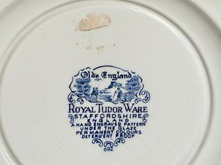 🇬🇧 Plato porcelana azul y blanco