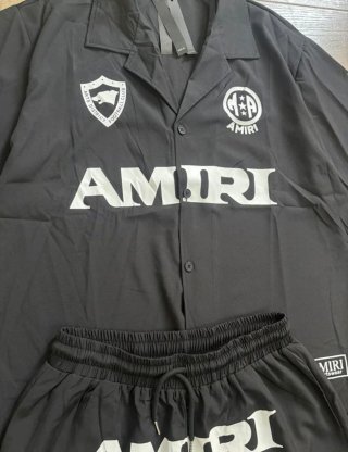 Conjunto Amiri Negro Camisa y Pantalón Corto