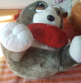 Peluche perro corazón I Love You