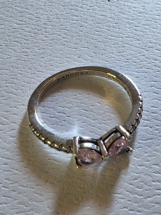 Anillo Pandora Lazo Rosa Plata