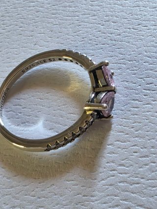 Anillo Pandora Lazo Rosa Plata