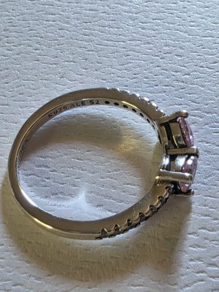 Anillo Pandora Lazo Rosa Plata