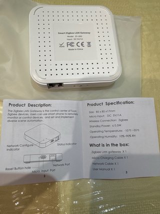 Puerta de enlace Zigbee LAN Smart Home.