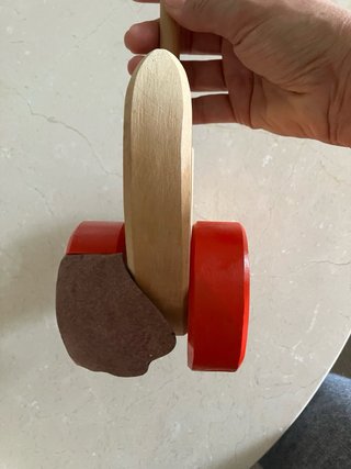 Pato de madera para empujar