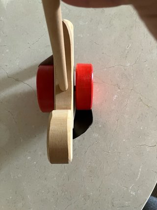 Pato de madera para empujar