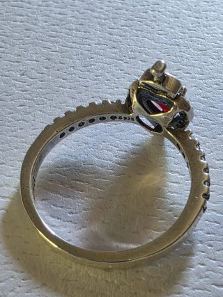 Anillo Pandora Corazón Rojo y Circonitas