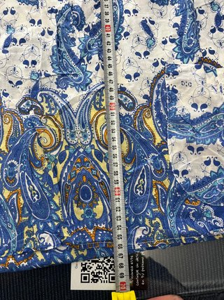 Blusa M.Maggio Estampada Blanca y Azul Talla M