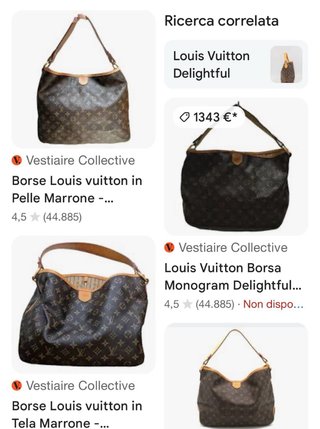 Borsa Louis Vuitton Monogram Beige/Marrone
