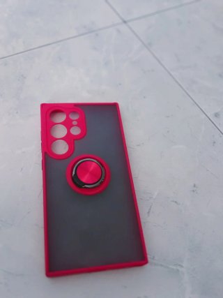 Funda móvil con anillo rosa