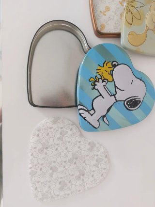 Set 2 Cajas Corazón Metal Tweety y Snoopy