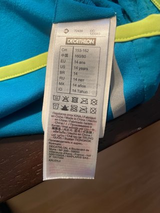 Sudadera deportiva Kalenji azul y turquesa