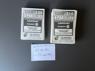 Lote 127/210 cromos Selección Española Panini